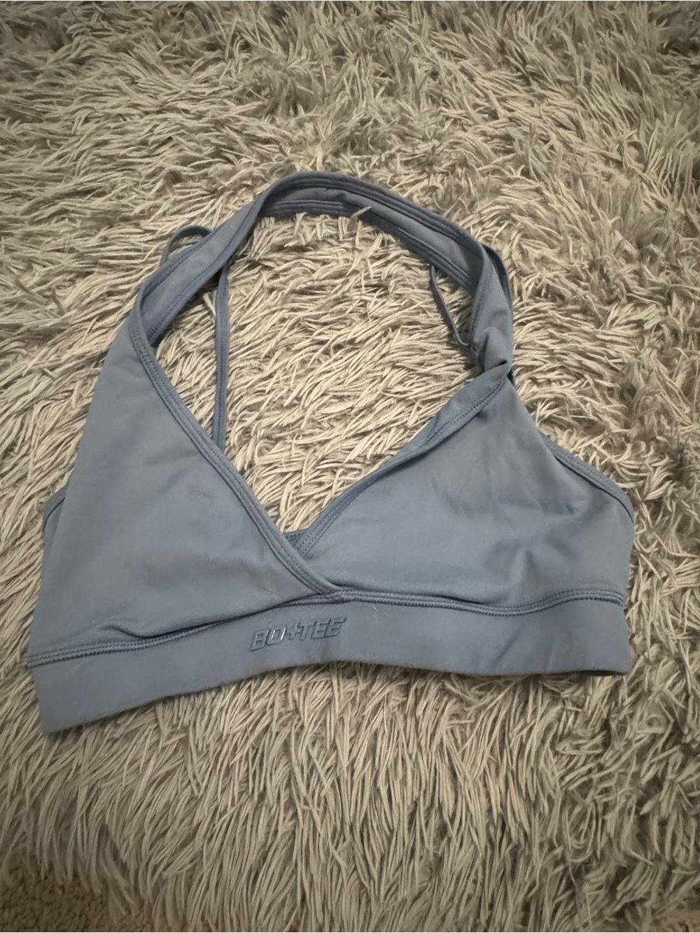 Light Blue Halter Sports Bra